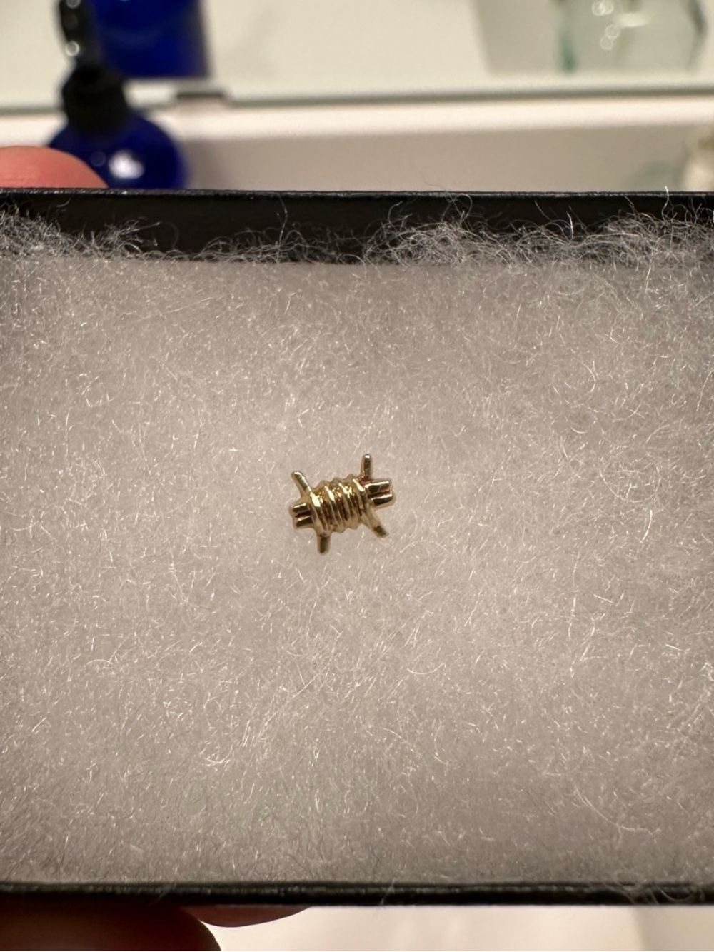 BVLA Threadless Barbed Wire End in 14k Yellow Gold